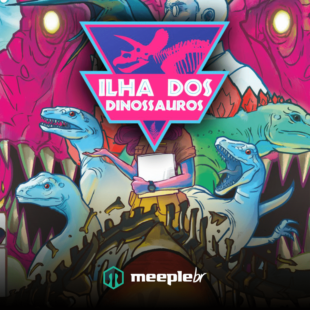 Ilha dos Dinossauros + Moedas de Metal + DinoMeeples - meeplebr