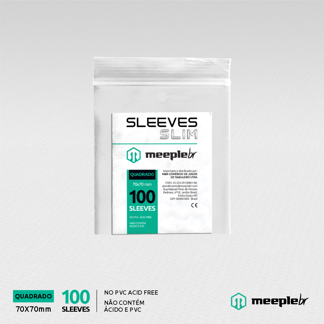 Sleeves Slim - Meeplebr (Diversos Tamanhos)